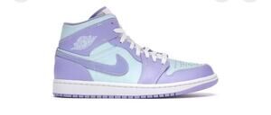 Nike Air Jordan 1 Mid GS Purple Mint Green Sneakers Youth Size 6Y